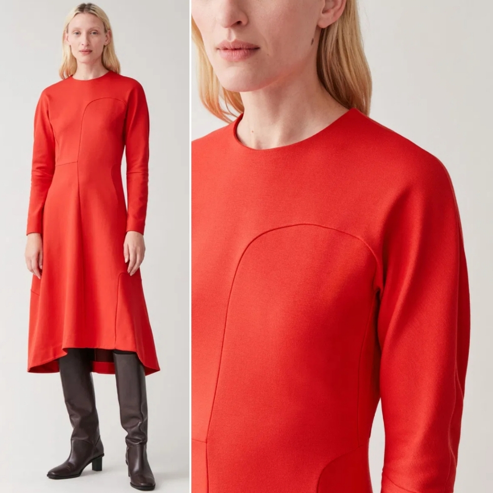 Cos Panelled Asymmetric Dress